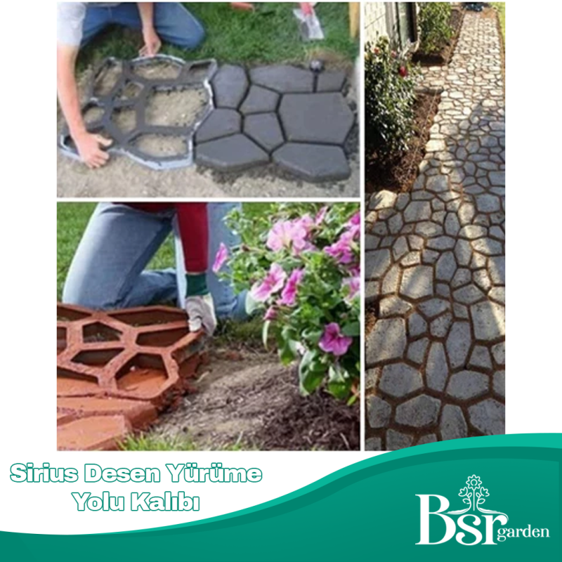 Bahçe Taş Kalıp Beton Kalıbı Zemin Kaplama Kalıbı Sirius Desen 42x40 Cm 2 Adet Bsr Garden