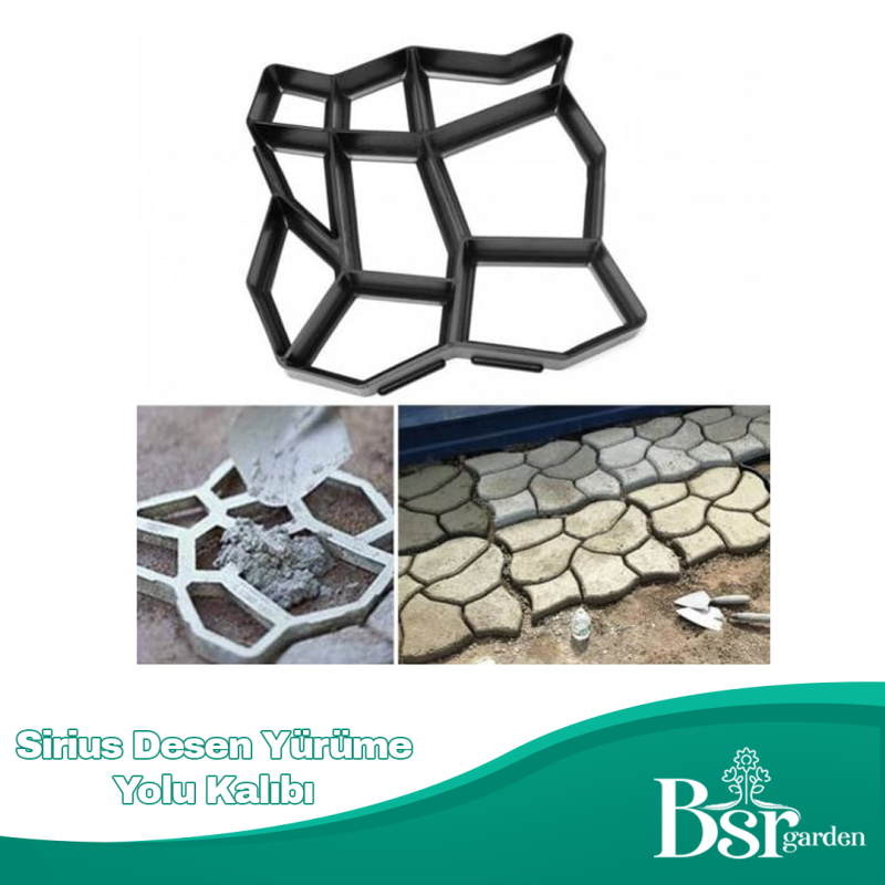 Bahçe Taş Kalıp Beton Kalıbı Zemin Kaplama Kalıbı Sirius Desen 42x40 Cm 2 Adet Bsr Garden