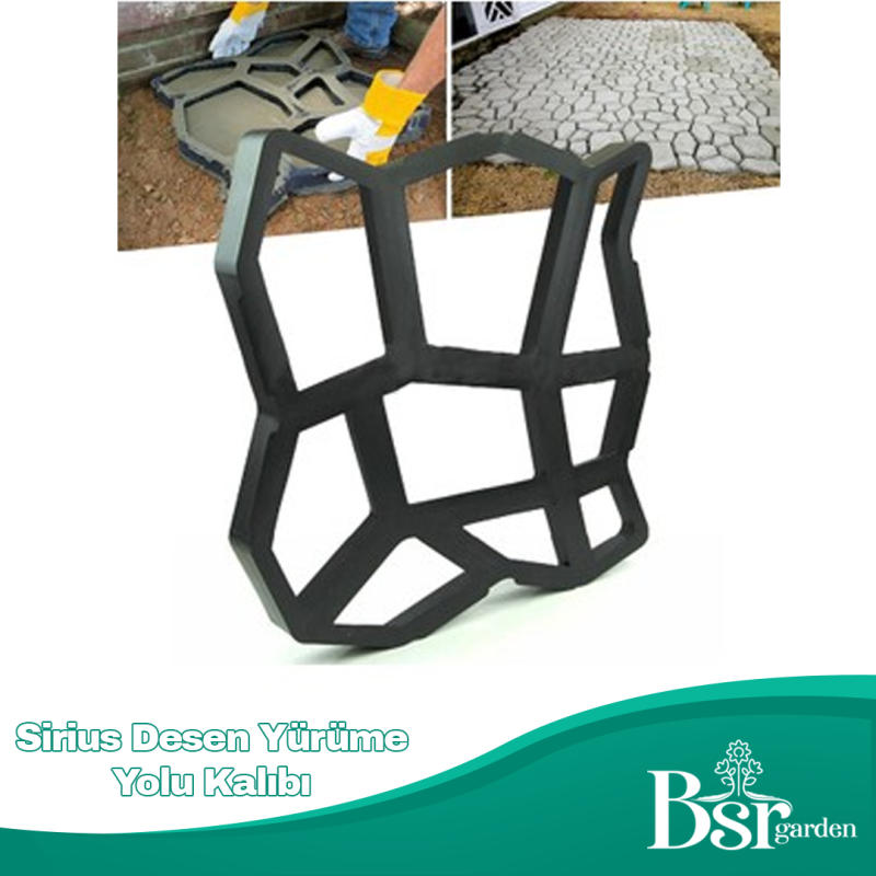 Bahçe Taş Kalıp Beton Kalıbı Zemin Kaplama Kalıbı Sirius Desen 42x40 Cm 2 Adet Bsr Garden