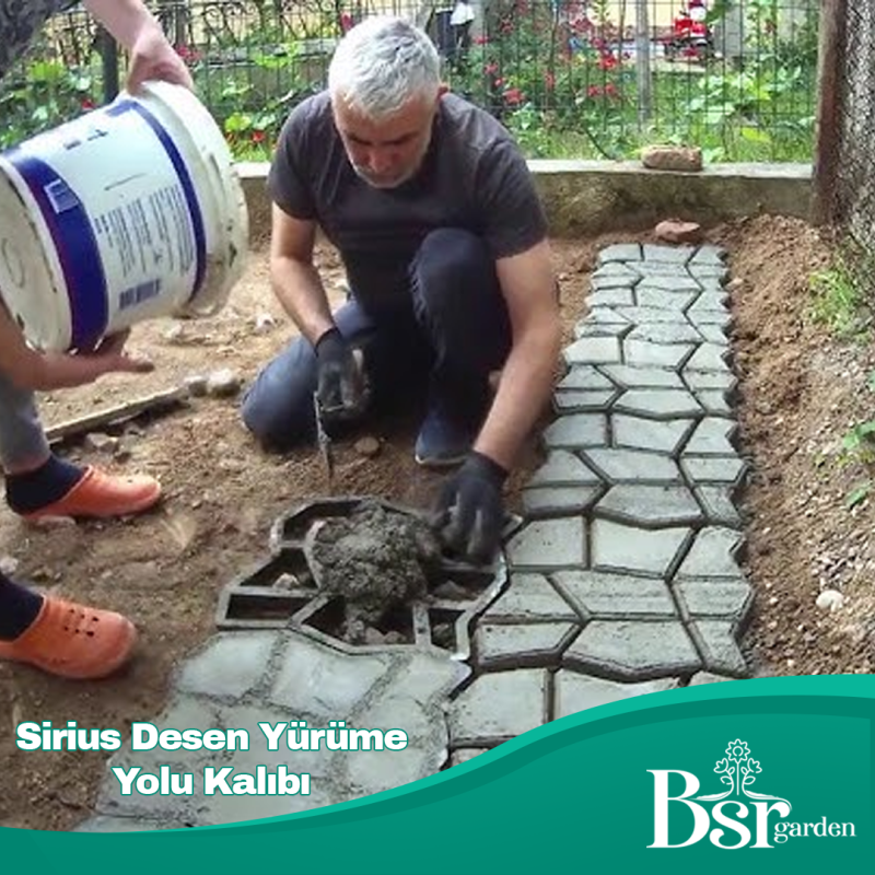 Bahçe Taş Kalıp Beton Kalıbı Zemin Kaplama Kalıbı Sirius Desen 42x40 Cm 2 Adet Bsr Garden