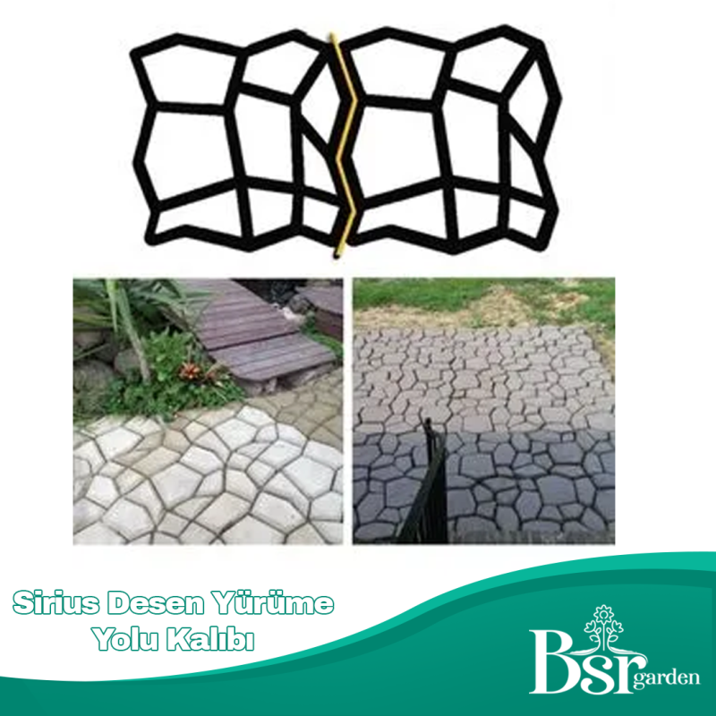 Bahçe Taş Kalıp Beton Kalıbı Zemin Kaplama Kalıbı Sirius Desen 42x40 Cm 2 Adet Bsr Garden