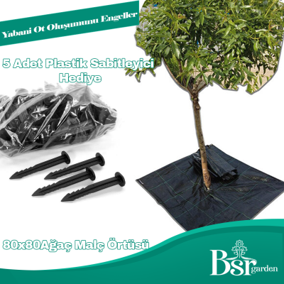Ağaç Taban / Mulch Örtüsü 80x80 100 Adet Bsr Garden
