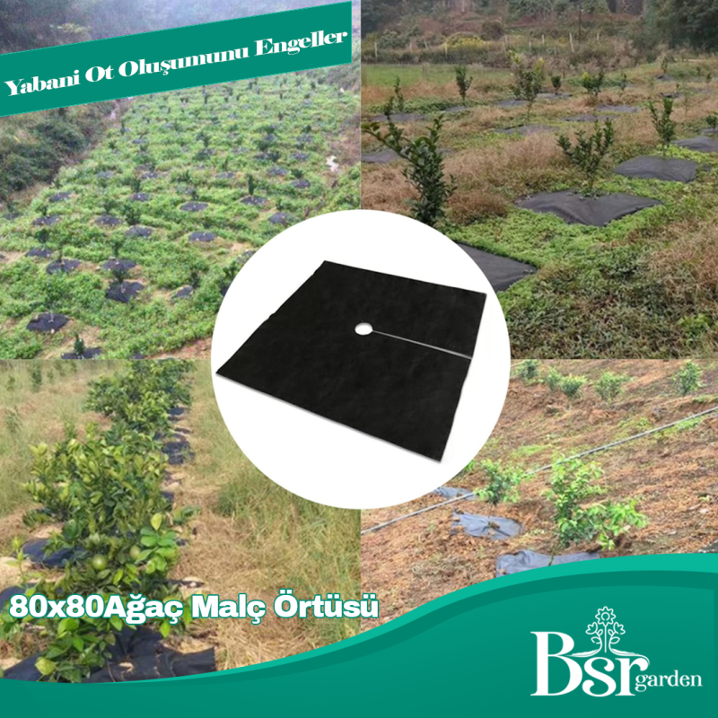 Ağaç Taban / Mulch Örtüsü 80x80 100 Adet Bsr Garden