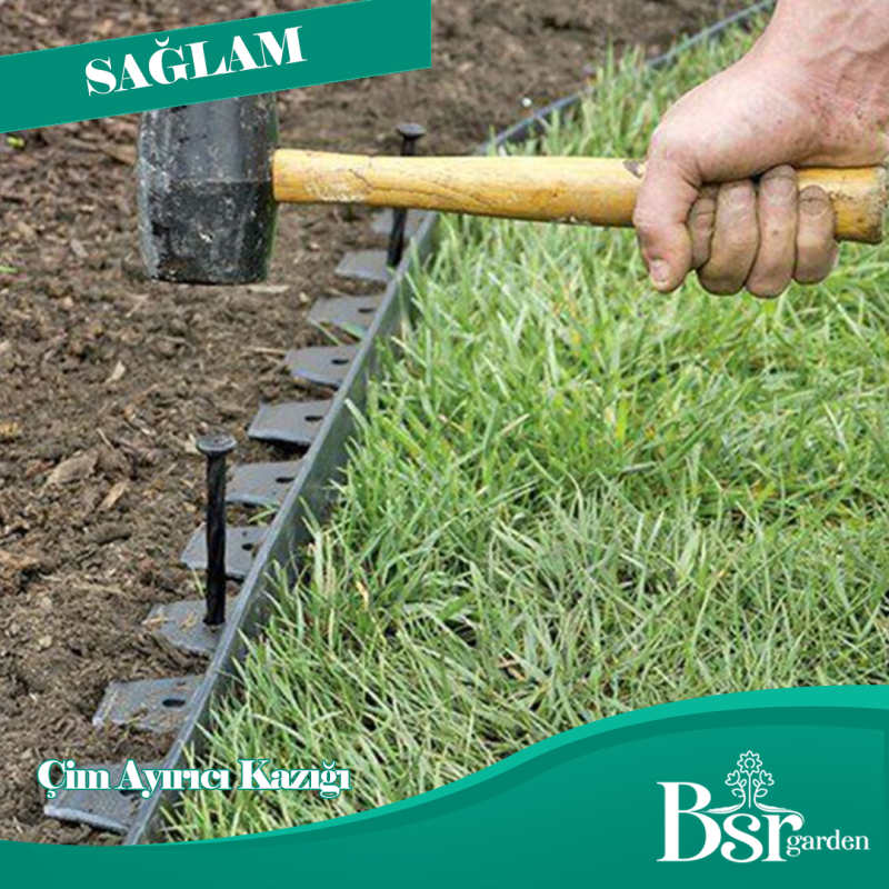 Çim Ayırıcı Kazığı 15 Cm 50 Adet Bsr Garden