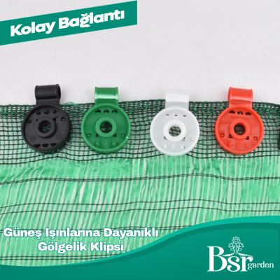 Gölgelik Klipsi / Mandalı Karışık Renk 50 Adet Bsr Garden