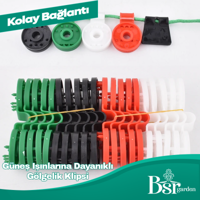 Gölgelik Klipsi / Mandalı YEŞİL 500 Adet Bsr Garden