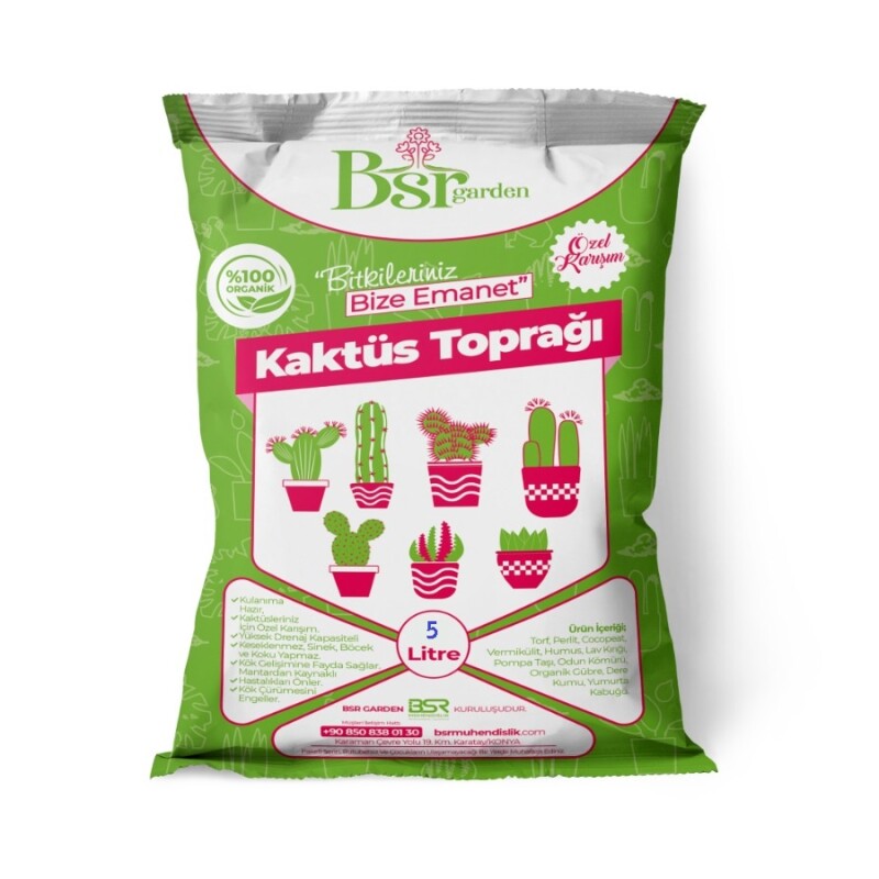 Kaktüs Özel Toprağı 3 Litre BSR GARDEN