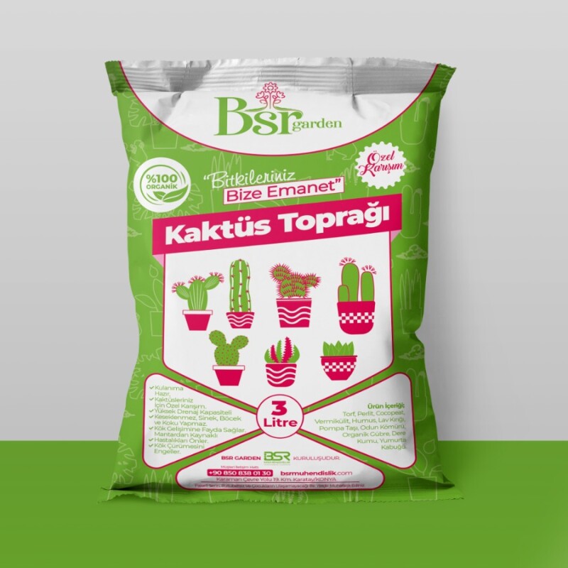 Kaktüs Özel Toprağı 3 Litre BSR GARDEN